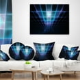 thumbnail image 4 of Designart Blue Laser Protective Grids - Abstract Throw Pillow - 12x20, 4 of 5