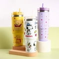 thumbnail image 3 of 30oz Sanrio Cold Bottle Thermos Ice Cute Hello Kitty Kuromi Cinnamoroll Stainless Steel Water Bottle Tumbler Straw Auto Mug Gift, 3 of 10