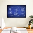 thumbnail image 3 of Elephant Stock Space Capsule Blue Patent Wall Art - Horizontal Canvas Wall Art - Living Room Wall Decor - Patent Canvas - Blue And White Decor - 12" x 8", 3 of 8