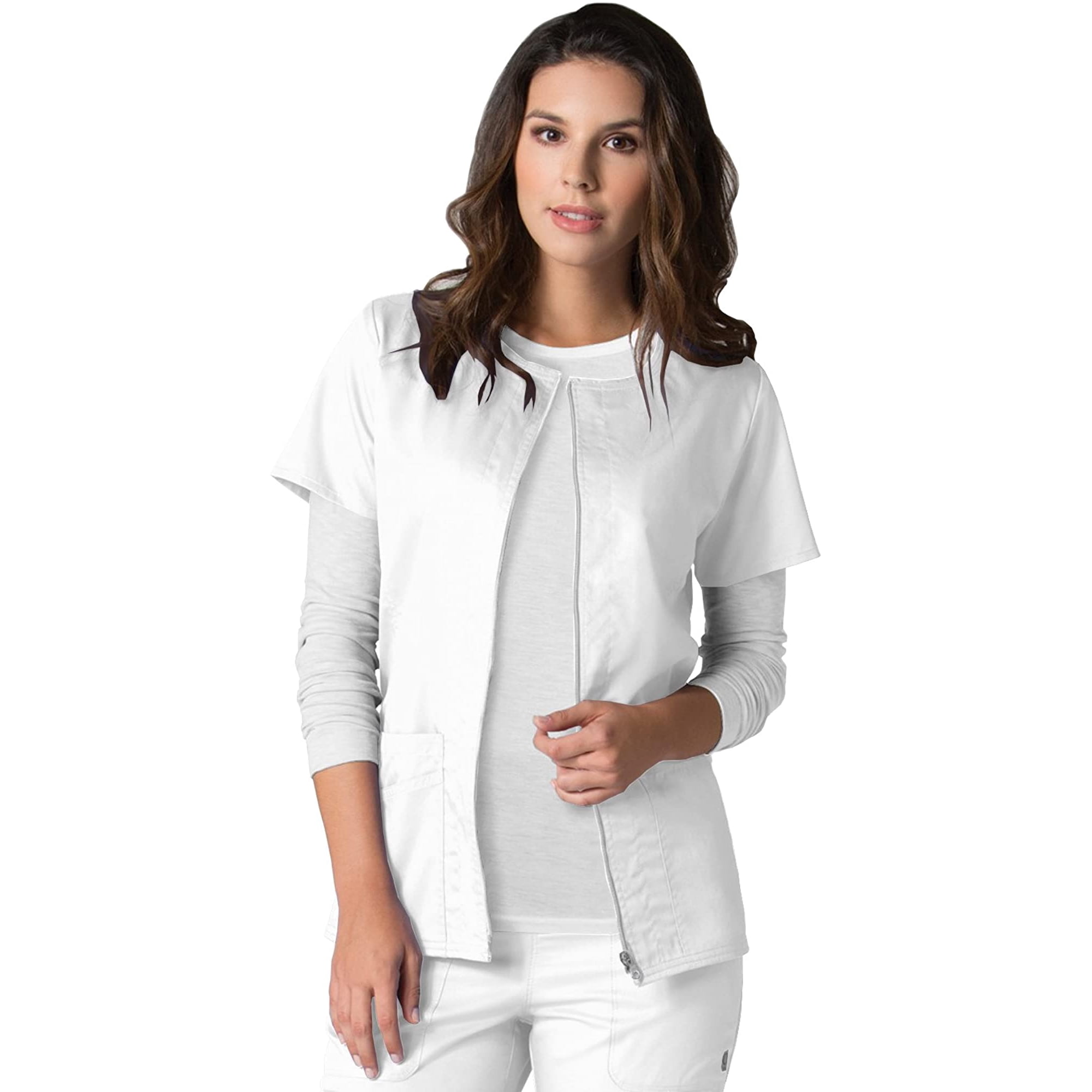 EON Maevn Womens Back Mesh Panel Short Sleeve Zip Front Jacket