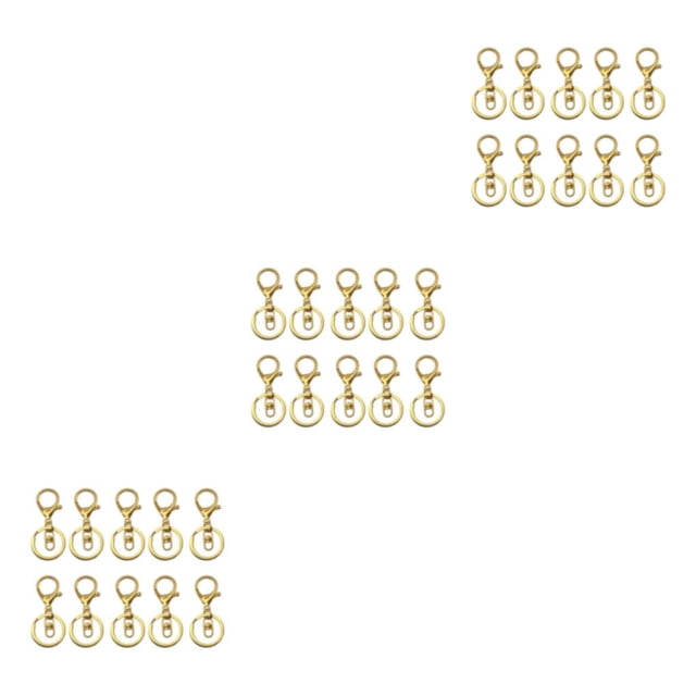 Transemion 10pcs Metal Key Chain Snap Hooks - Accessories For Personalized Keychain Clasps Swivel Hooks gold 3Set