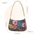 thumbnail image 3 of FORMRS Womens Shoulder Bag with Chain Strap Clutch Purse Cute Tote Handbag, Vibrant Blooming Flowers, 3 of 7