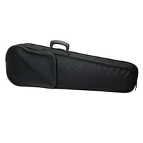Tcbosik Cloth Fluff Triangle Shape Violin Case with Beige and Yellow Lining for 4/4 Violin, Black