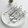 thumbnail image 6 of 1set Stainless Steel Cutlery Pearl Handle Fork Knife Spoon Kit for Western Dining Ergonomic Design for Comfort Balance for Home Restaurants, 6 of 6