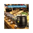 thumbnail image 4 of YONGSTYLE 11 Qt. Round Black Countertop Food / Soup Kettle Warmer - 120V, 400W, 4 of 5