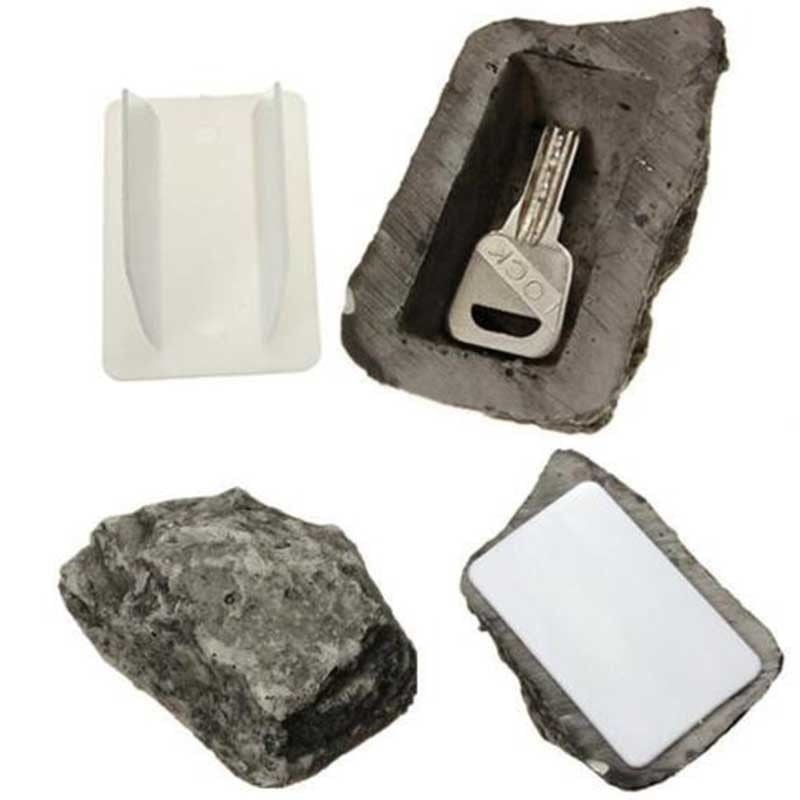 Yevison Premium Quality Muddy synthetic resin Stone Hide For Key Safe Stash Hollow Secret Hide Hidden Case Box