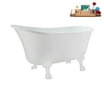 thumbnail image 4 of 51'' Streamline N373WH-IN-WH Soaking Clawfoot Tub and Tray with Internal Drain, 4 of 9