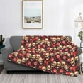 thumbnail image 2 of Naloa record Skull rock Flannel Blankets - Thick and Warm Blanket for Winter, Soft Fuzzy Plush King Blanket for All Seasons40"x30", 2 of 6