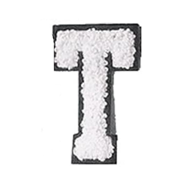 82 Piece Embroidered Iron on Letter Patches and Numbers for Clothing,  Backpacks, Sew On Appliques, Arts and Crafts (White, 1 in)