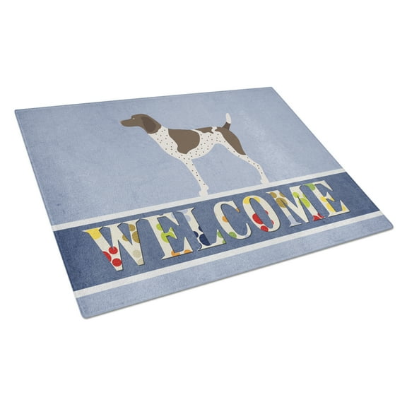 Caroline's Treasures German Shorthaired Pointer Welcome Glass Cutting Board Large