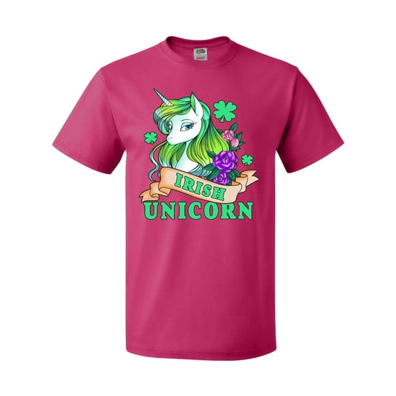 Inktastic St Patricks Day Irish Unicorn Illustration with Shamrocks T-Shirt