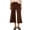 Coffee -AB02, variant on Foldover Culottes for Women Low Rise Gauchos Pants Cropped Flowy Flared Wide Leg Palazzo Lounge Yoga Capri Pant Coffee XL