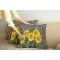thumbnail image 3 of Ambesonne Garden Throw Pillow Cover 2 Pack, Helianthus Sunflowers, 16", Brown Yellow Green, 3 of 6