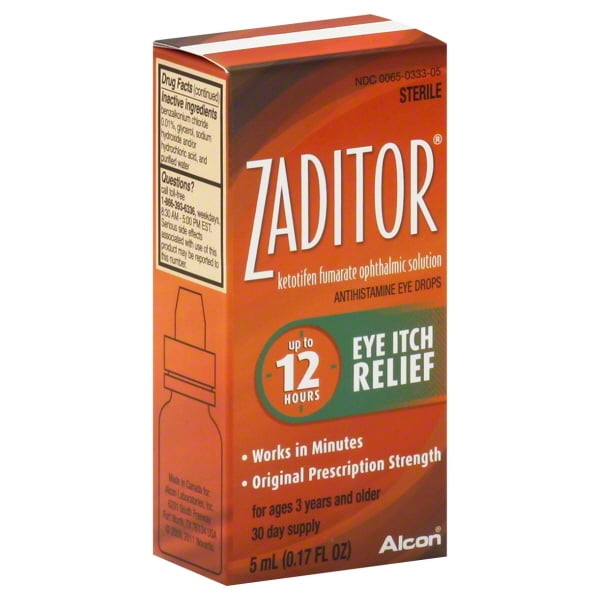 Zaditor Eye Itch Relief Antihistamine Eye Drops - Walmart ...