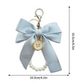 thumbnail image 3 of Lilixerw Clearance Pearl Bow Keychain Wistlet,Bowknot Keychains Wristlet,Tassel Bow-knot Keychain Bow Bag Charm Cute Car Key Ring,for Girls Women, 3 of 5