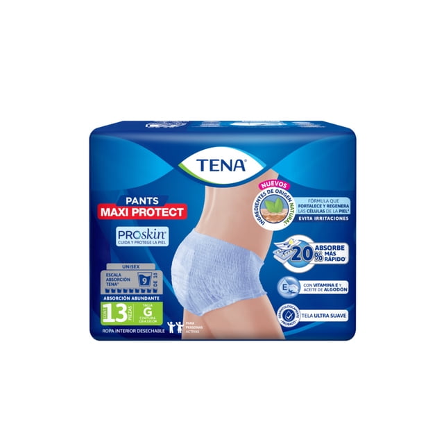 Ropa Interior desechable Tena MaxiProtect Talla Grande 13pzas