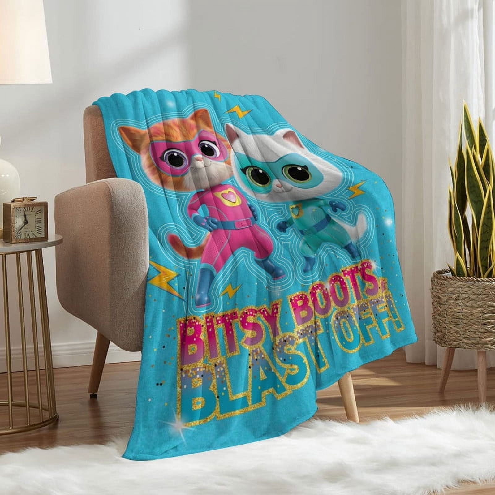 Super Kitties Throw Blanket Gifts for Fans Lover Girls Boys Women Present Hoodie Him Bed 40"x50"