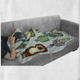 thumbnail image 6 of Apothecary Soft Flannel Fleece Blanket, Retro Alchemy Magic Craft Elixir Herbal Cure Chemists Halloween Recreation Theme, Cozy Plush for Indoor and Outdoor Use, 50" x 60", Multicolor, by Ambesonne, 6 of 6