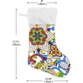 thumbnail image 2 of Coolnut 2 Pack Christmas Stockings 17.7 Inches Mexican Ethnic Folk Large Size Xmas Cable Stocking Gifts & Decorations for Family Holiday Xmas Party, 2 of 6