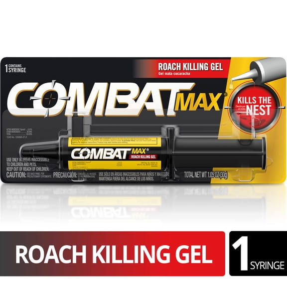 Combat Max Roach Killing Gel for Indoor and Outdoor Use, 2.1-Ounce Syringe