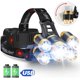 thumbnail image 5 of Linterna, faro ultra brillante de 5 LED, linterna impermeable recargable por USB, perfecta para acampar, correr, 5 of 5