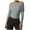 Gray, variant on Elainilye Fashion Womens Basics Solid Color Long Sleeved Top with Threaded Off Shoulder Sexy Bottom Shirt Knitted T-shirt Top,Black