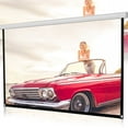 thumbnail image 1 of TIMIFIS HD Projector Screen 4:3 Home Cinema Projection Portable Screen92inch Gift, 1 of 6