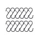 thumbnail image 5 of Ganchos en forma de S de Metal para colgar, 12 Uds., 3,6 pulgadas, resistentes al óxido, multiusos con hebilla, ganchos para armario, perchas, sombrer Negro, 5 of 9
