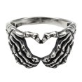 thumbnail image 1 of Femmes Unisexes Mode Tête Squelette Bracelet Coeur Amour Anneau Accessoires, 1 of 5