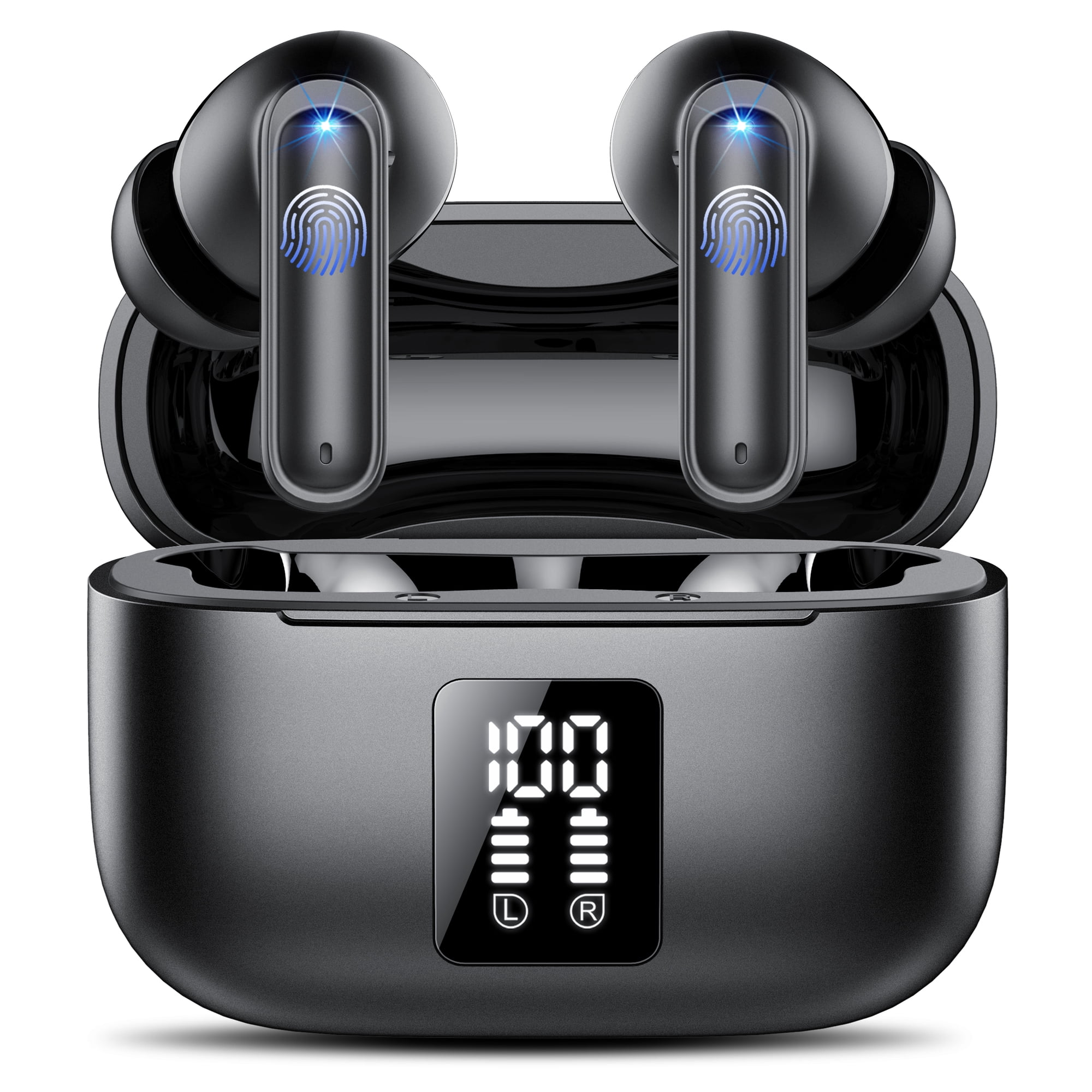AI Translation Earbuds 0.3s Real Time Translator, 164 Languages, ANC & Bluetooth Headphones 6.0 with Clear Calls, 35H of Playtime, Smart AI Wireless Earbuds for Travel, Meetings & Learning