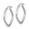 thumbnail image 2 of Primal Gold 14 Karat White Gold Square Hoop Earrings, 2 of 4
