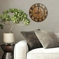 thumbnail image 4 of Vintage Style Wall Clock with Rustic Design 10-Inch Silent Wooden Wall Clock, Battery Operated (AA Batteries Not Included), Artistic Home Decor, 4 of 8