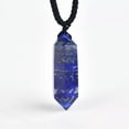 thumbnail image 5 of EOEMY Natural Lapis Lazuli Quartz Point Wand Obelisk Pendant Crystal Stone Necklace, 5 of 9