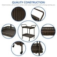 thumbnail image 3 of Espresso Wicker Serving Cart, 3 of 7
