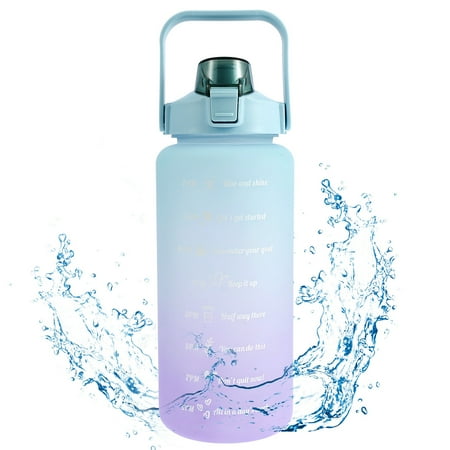 

Lieonvis 2L Water Bottle Motivational Water Bottle with Time & Capacity Marker BPA-Free Sports Water Bottle Daily Measured Tracking Time Marks Water Cup Ensure Drink Enough Water for Fitness Gym