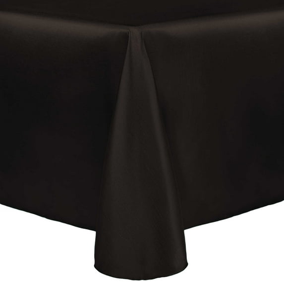 Ultimate Textile (10 Pack) Reversible Shantung Satin - Majestic 60 x 144-Inch Oval Tablecloth - for Home Dining Tables, Espresso Dark Brown