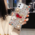 thumbnail image 2 of Cute Shiny Diamond Rhinestone Phone Case Compatible with iPhone 13 Pro Max Glitter Heart Phone Case, 2 of 4