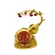 thumbnail image 2 of Estante para botellas de vino con forma de calabaza, de resina decorativa, para encimera. Oro, 2 of 8