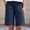 Navy, variant on BLTIBY Womens Shorts Summer Solid Color Elastic Waist Short Pants with Pockets for Walking Exercise Casual Fashion 2025 White L