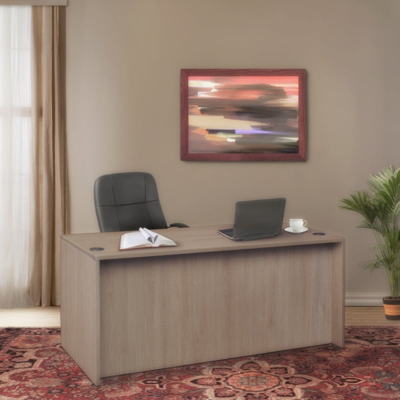 Regency Legacy 71 x 35 in. Executive Desk with Single Pedestal Drawer Unit- Noble Oak