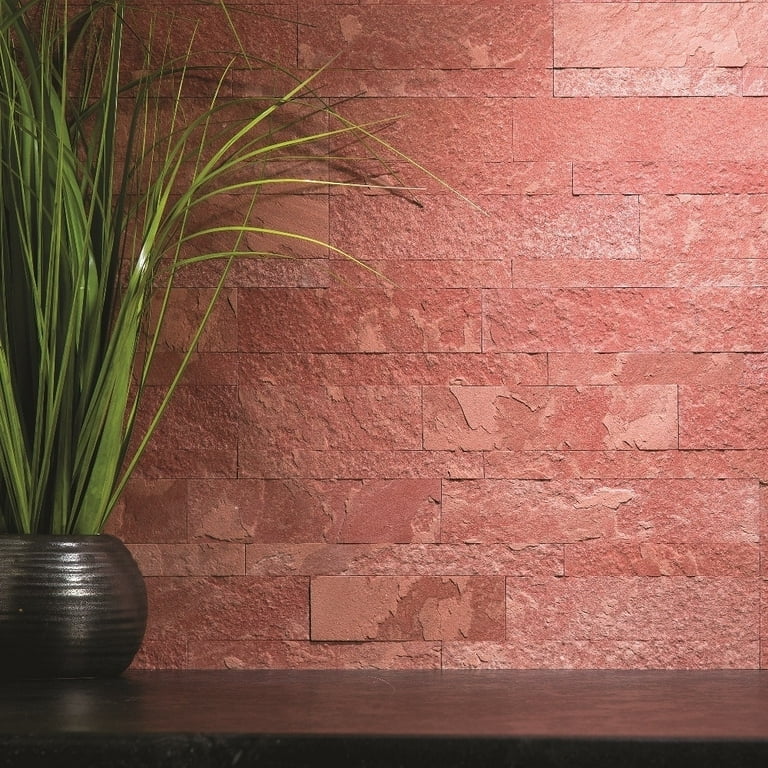 Aspect Peel and Stick Stone Overlay Kitchen Backsplash Sample- Autumn Sandstone (6 Aspect Peel and Stick Stone Overlay Kitchen Backsplash Sample- Autumn Sandstone (6