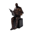 thumbnail image 3 of Lectura de la figura Lectura de la estatua Decoración de la estatua Resin Bookend Decoración Lector de libros Ornamento de escultura de libros para Hombre, 3 of 8