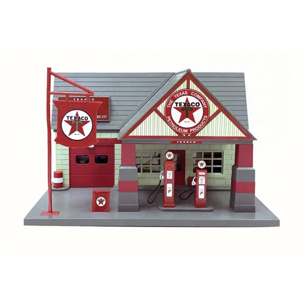 1940 Gas Station Diorama, Texaco Texaco 0650A 1/32 Scale Diorama Accessory for Diecast