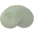 thumbnail image 1 of GFDYREE Round Braided Placemats Set of 8 Round Table Mats for Dining Tables Natural Woven Heat Resistant Place mats 15 Inch(Fog Green), 1 of 6