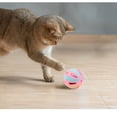 thumbnail image 2 of 3.1in Large Cat Toy Bell Ball, Interactive Sound Making Chaser, Indoor Exercise Toy for Cats, Durable Plastic Rattle Ball, Boredom Relief Play Ball, 2 of 3