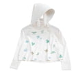thumbnail image 1 of Penkiiy Girls Boys 'UPF 50 + Manga Larga Rashguard Kids Protección solar UV Camisas de baño para niños pequeños Ropa de baño atlética Tops Surf 4 Años Blanco, 1 of 3