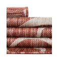 thumbnail image 6 of Unique Loom Outdoor Botanical Collection Area Rug - Curl (4' 1" x 6' 1" Rectangle Rust Red/Ivory), 6 of 7