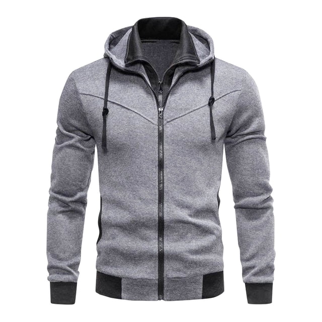 ameIAEA Full Zip Hoodies for Men Long Sleeve Drawstring Sweatshirts Long Sleeve Jacket with Pockets