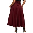 thumbnail image 4 of Falda plisada de verano para mujer, falda de cintura alta para uso diario, falda larga elástica versátil, falda informal, falda de color liso, falda de línea A, falda de verano de moda,, 4 of 4