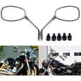 thumbnail image 2 of Motorcycle Rear View Side Mirrors mm Chrome for Honda Sports Bike Suzuki Scooter Cruiser, 2 of 7